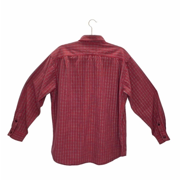 Polo Sport Plaid Button Down Shirt Men’s Large Red Black White Long Sleeve EUC - Picture 3 of 7